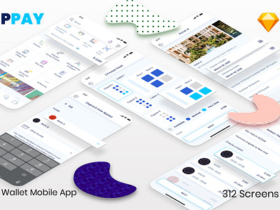 PPAY Wallet Mobile App app bank bill clean finance incentives kit modern money payment template transaction transfer ui wallet