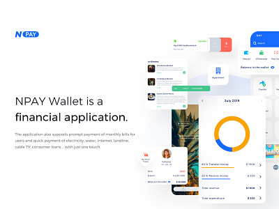 NPay Wallet Sketch Template app bank bill clean finance incentives kit modern money payment template transaction transfer ui wallet
