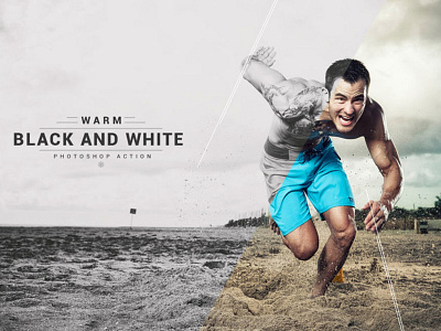 Warm Black And White Photoshop Action design illustration photograhy photoshop photoshop action ui web web design