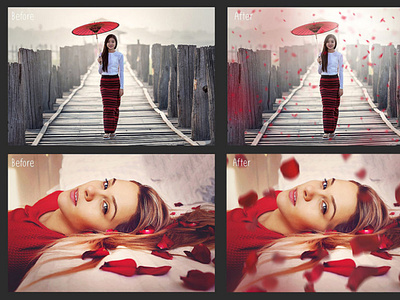 Falling Rose Petals Overlays | InventActions