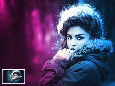 Dual Color Light Photoshop Actions