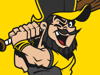 Pirate Mascot baseball illustration mascot peg leg pirate pittsburgh texture vector wood woodgrain