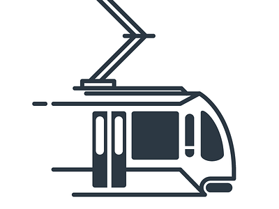 Line Art Light Rail illustration light rail line art metro train transportation vector