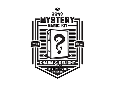J.Jay's Mystery Magic Kit crest illusion illustration key magic mystery vector