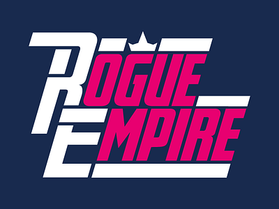 Rogue Empire Final 80s angles branding clean crown future identity lines logo sans serif vector