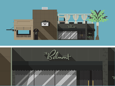 Belmont Flat Illustration (SXSW 2014) 2014 austin belmont flat illustration landmark sxsw vector