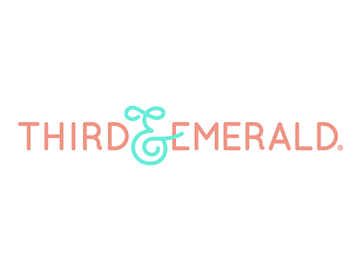 Third&Emerald Logo Design ampersand boutique indie logo logo design