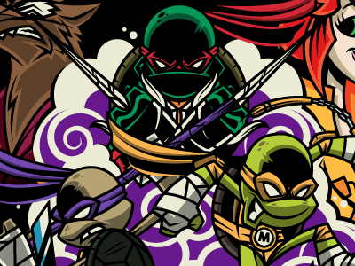 TMNT: Four Brothers art print cartoon design illustration ninja turtles pop culture tmnt vector