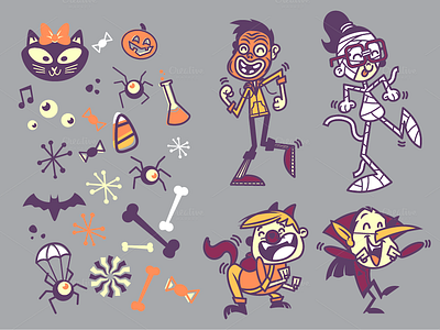 Monster Mash Halloween Elements