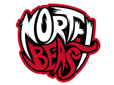 NorthBeast Cheer Logo animal beast design illustration illustrator logo nature regional typography wild