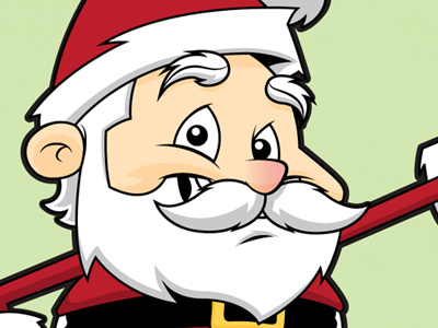 Santa cartoon christmas holidays illustration