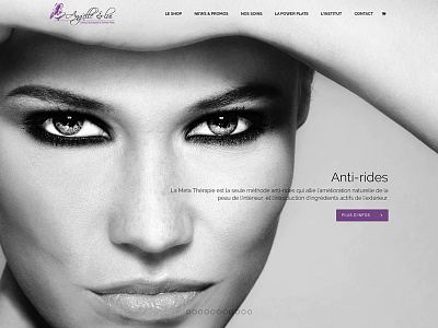Ang'elle & lui Web design e-commerce beauty black and white institut shop soothes