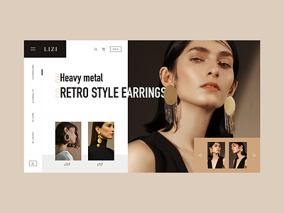 Web design-Earrings shop design shop design web