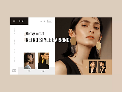 Web design-Earrings shop principle shop design ui web