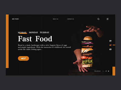 ABC Food-Web design design food ui ux web
