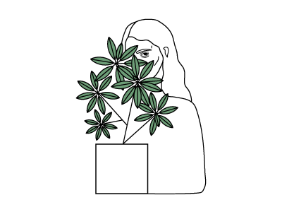 A Secret flower illustration plants portrait simple vector