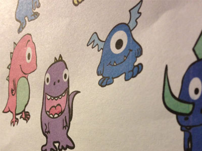 Monsters childrens book cyclops dinosaur monsters