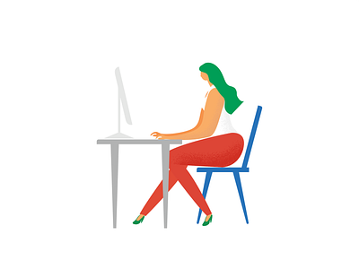 Working girl app design digital 2d digital design digital illustration google illustration landing page ui ux vector vectorart