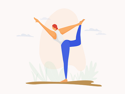 Yoga Time animation design digital illustration landing page ui ux vector vectorart