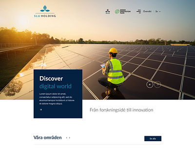 SLU Holding branding project sweden webdesign website website concept