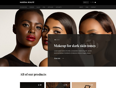 Marena Beauté branding project webdesign website website concept