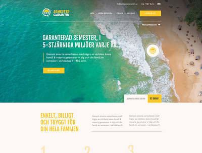 Semestergarantin branding project sweden webdesign website website concept
