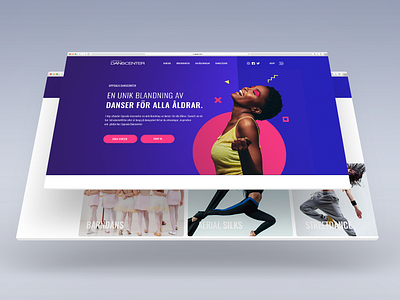 Uppsala dans center branding project sweden webdesign website website concept
