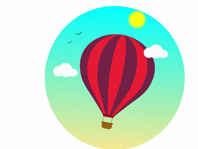 02airballoon adobeillustator air balloon design flat flat vector graphic hot air balloon illustration vector vector art