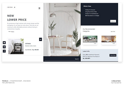 IKEH-A Furniture Website Concept app branding design lettering minimal typography ui ux web website