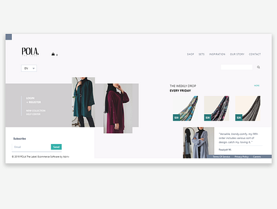 Pola Hijab Store Web Design Concept app branding design minimal ui ux web website