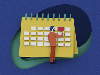 Calendar paper illustration