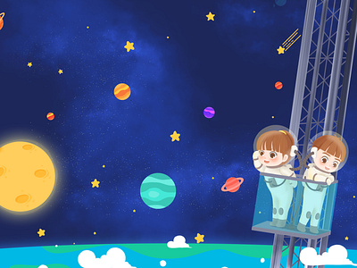 太空天梯 baby child illustration