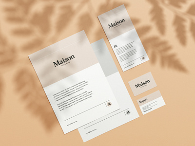 Maison. Flooring company. branding business card card design graphic design identity logo typography vector