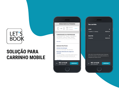 Carrinho mobile design e commerce mobile ux web