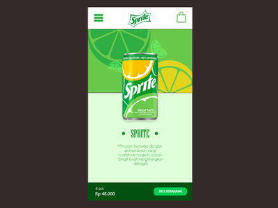 Sprite shop UI Design design app ecommerce shop softdrink sprite ui mobile uiios