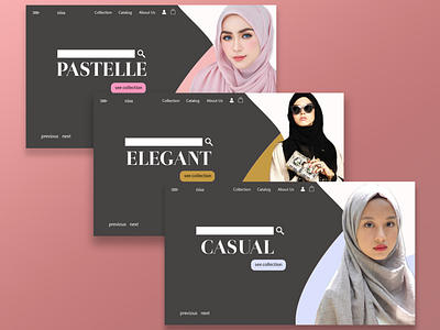 Moslem Clothing E-Commerce UI Design (Header)