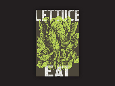 PUNNY POSTAH food lettuce organic poster texture