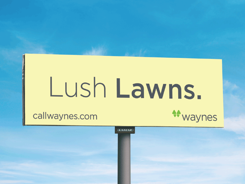 Waynes Boards billboard day job landscaping lawn outdoor pest termite