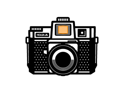 Holga camera illustration photography thick lines