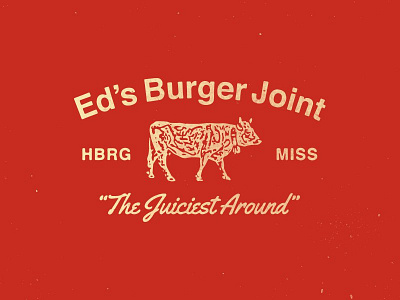 EBJ 2 burgers cow logo mississippi secondary