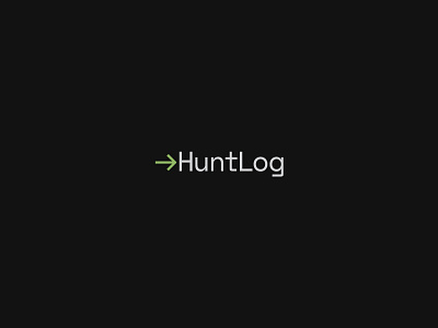 →Huntlog app hunting identity logotype