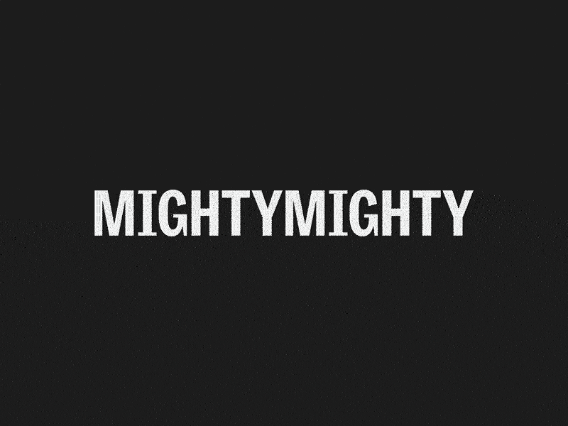 Mighty Mighty announcement design practice freelance studio 💪🏻