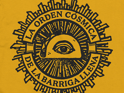 The Cosmic Order of the Full Belly festival merch secret society tacos tshirt