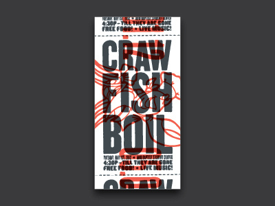Full Crawfish Boil crawfish poster type