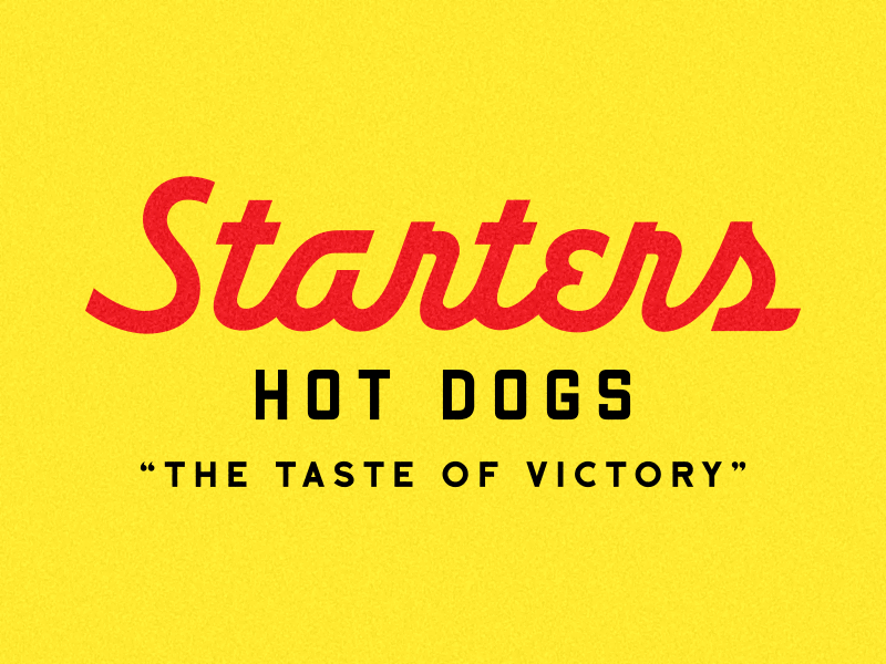 "The Taste of Victory" athletics birmingham design hot dogs identity lettering sports type