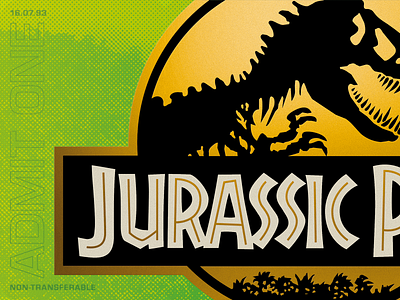 JURASSIC PARK design fanart film fun logo type typography