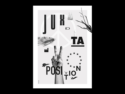 JUXTAPOSITION art black design font illustration poster type typography world