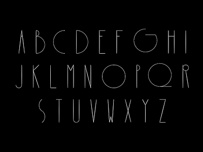Font Dev black deco dev fine font shapes simple thin white wit