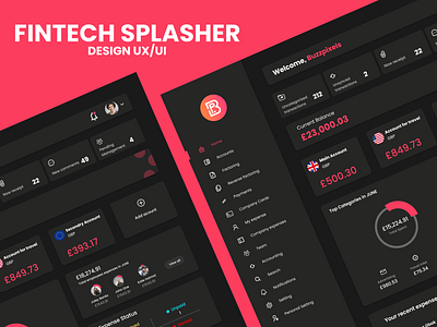 Financial Technology (Fintech) Splasher UX/UI design