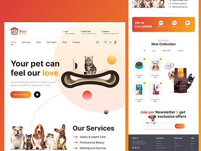 Pet Care Website UXUI